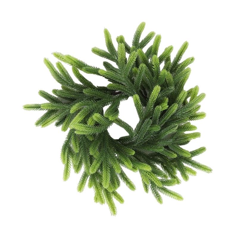 Weihnachtsringe Kränze, Künstlicher Schnee Kiefernnadelgirlande Tischdekorationen für Küchenschränke, Fenster