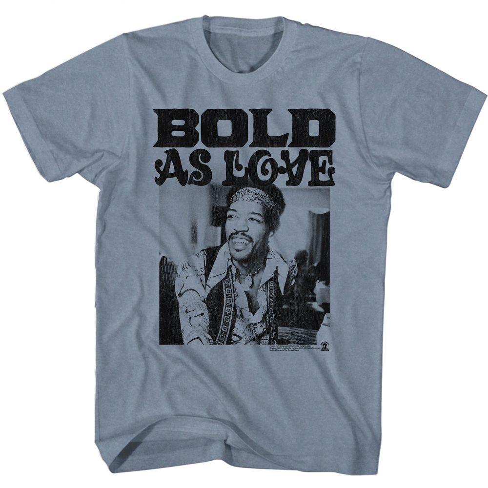 Jimi Hendrix Bold Vintage Indigo Heather T-Shirt S