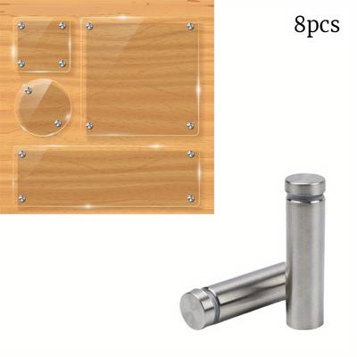 8 Stück 12*50mm Edelstahl Abstandsschrauben Wand Schild Abstandshalter Montagezubehör Werbung Glas Abstandsnagel für Bild