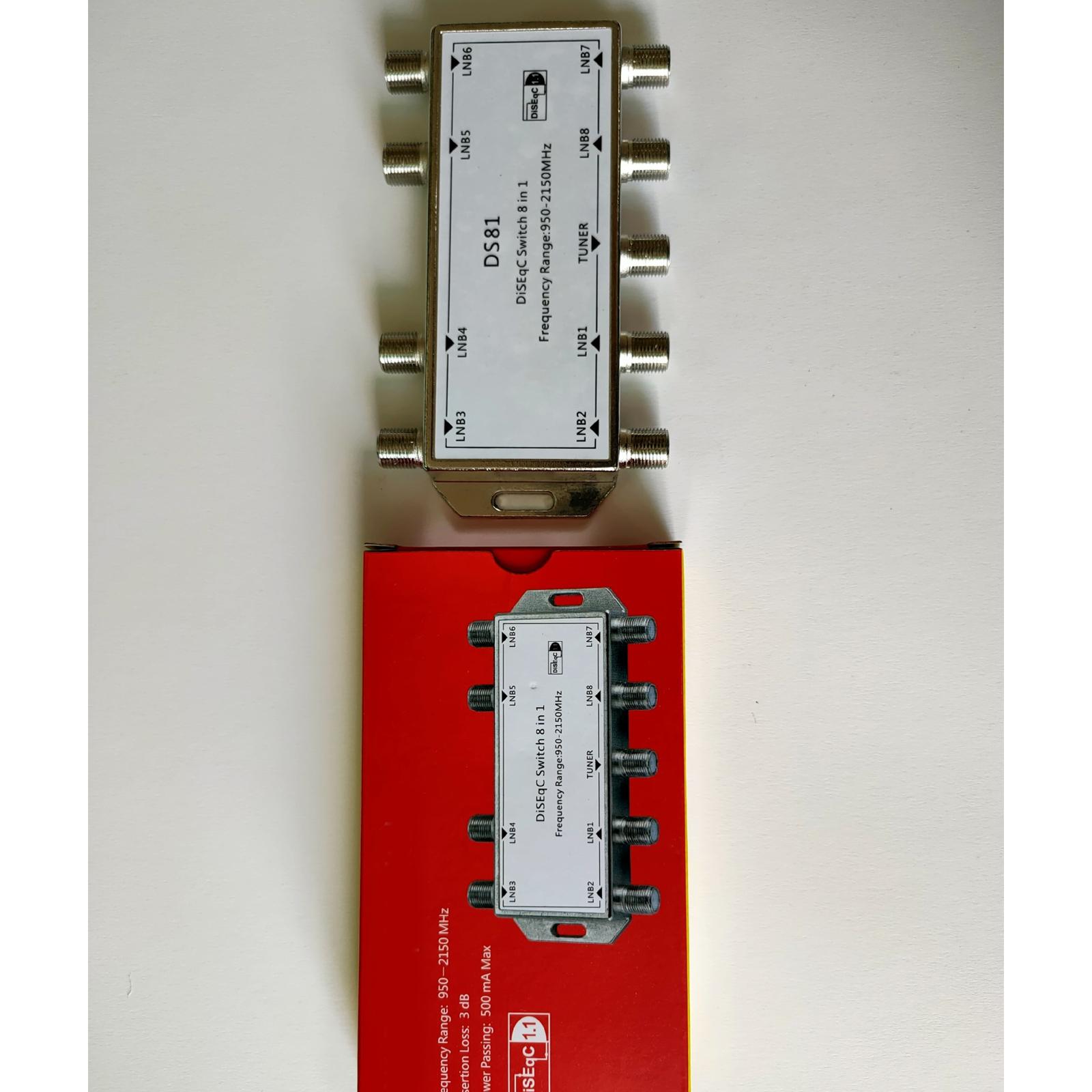 

High Performances 8Way Zinc Alloy Satellite TV Signal Switcher With 20dB Isolation & 3dB Insertion Loss Stable Transfer 1