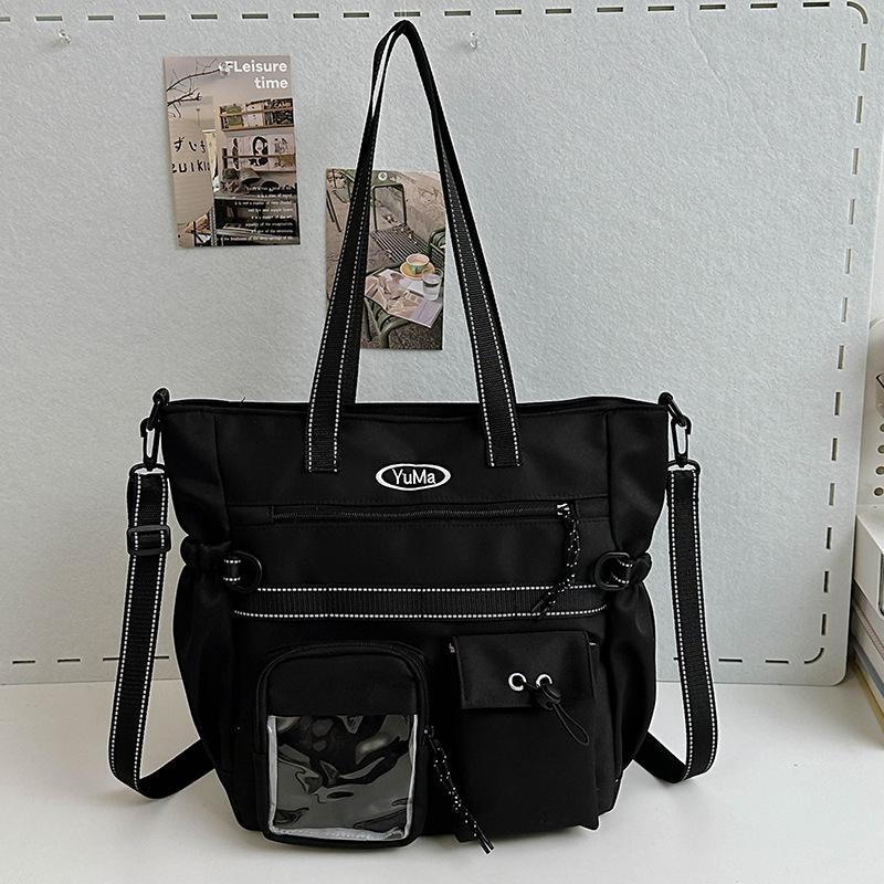 

Новый школьный рюкзак женский большой вместимости простой рюкзак для учеников средней школы бренд студент колледжа повседневная наплечная сумка