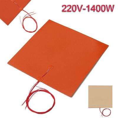 500*500mm 220V 1400W Siliconen Verwarming Mat Pad voor Printer Verwarmd Bed Verwarming