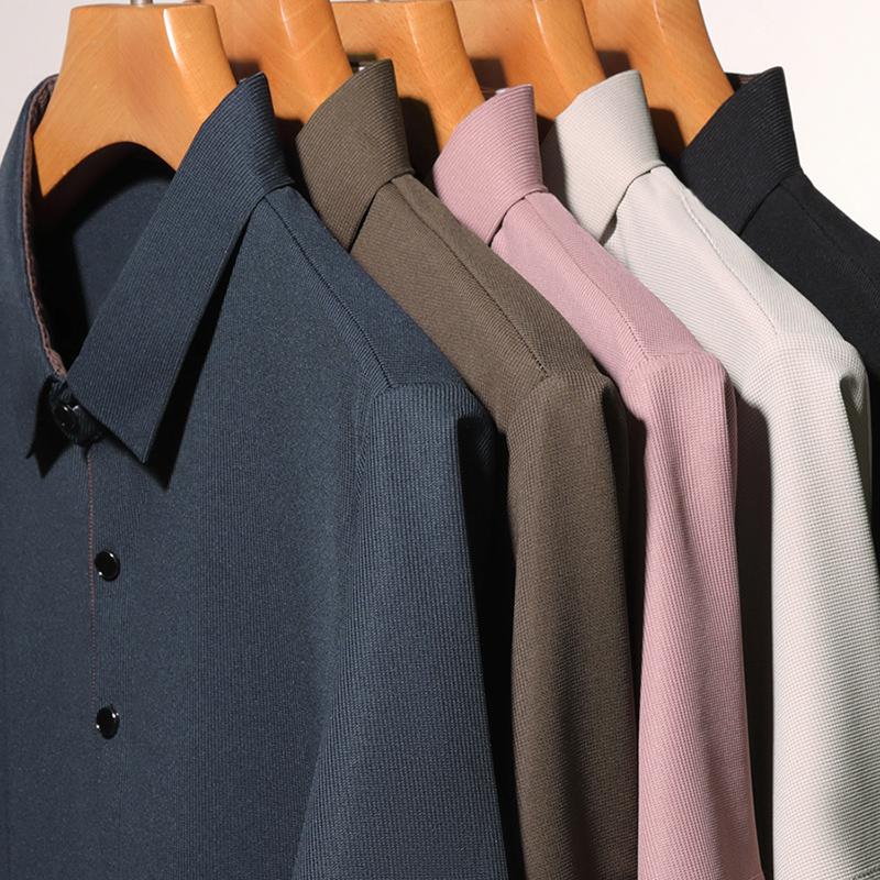 2025Summer Fashion New Short Sleeve High-end Men's Lapel Golf Casual Polo Shirt High-quality Comfortable Breathable T-shirt Top