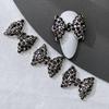 5 Stück lila Diamant-Nagelkunst-Zubehör mit großer Schleife für Nagelkunst-Kreationen