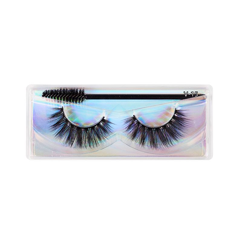 1 Pair 3D Mink Eyelashes Make Up False Cils Hand Made Fake Eyelashes Wholesale Thick Eyelashes Extension