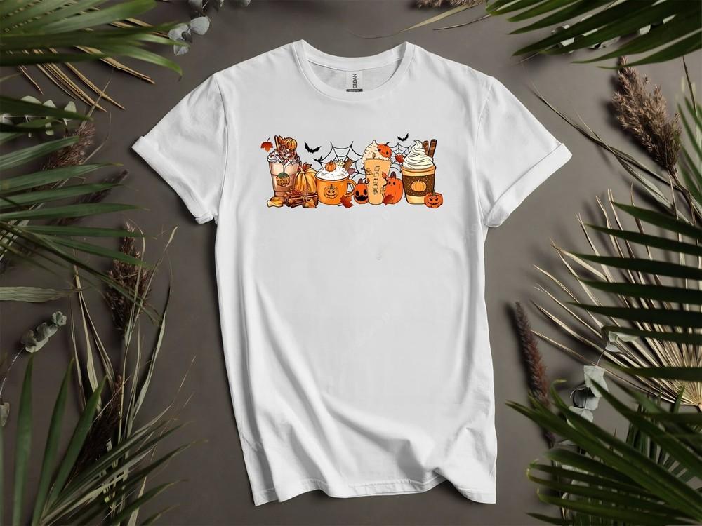 

Coffee Cups Vintage Lovers Pumpkin Hoodie Tshirt Men Women Unisex AD1003 M