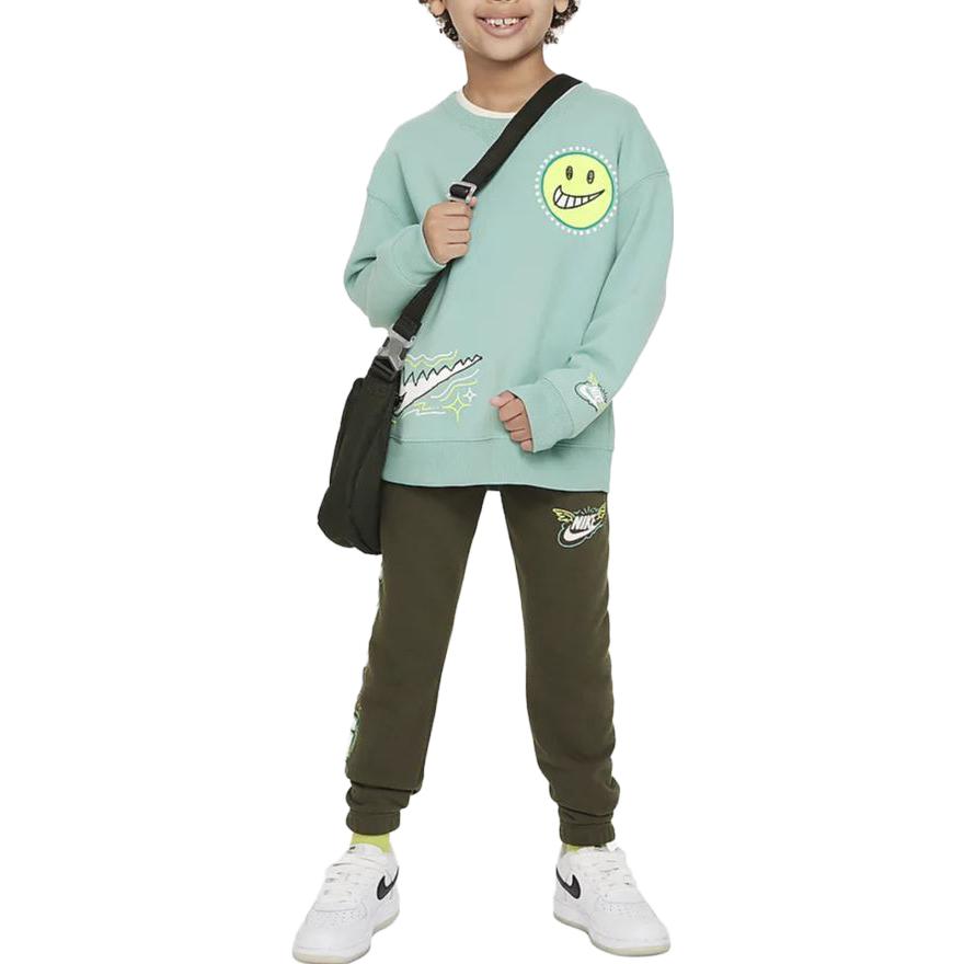 Nike Printed Crew Neck Long Sleeve Casual Sweatshirt Kids Sweatshirt FV2674-309