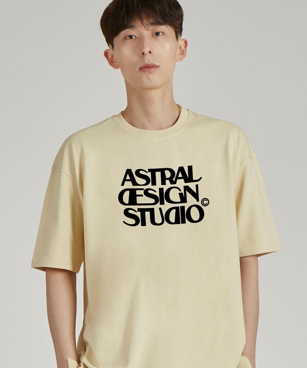 Astral Projection Astral Design Studio Round Neck 15-Count Cotton Short Sleeve T-Shirt_Butter L
