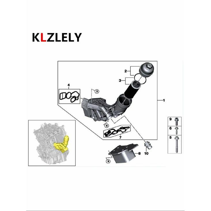Oil Filter Housing Lid Cover Cap Gasket For BMW F30 F34 G20 F36 F07 GT F10 F11 G30 G31 G38 F06 F12 F13 F02 G11 D12 11428507685