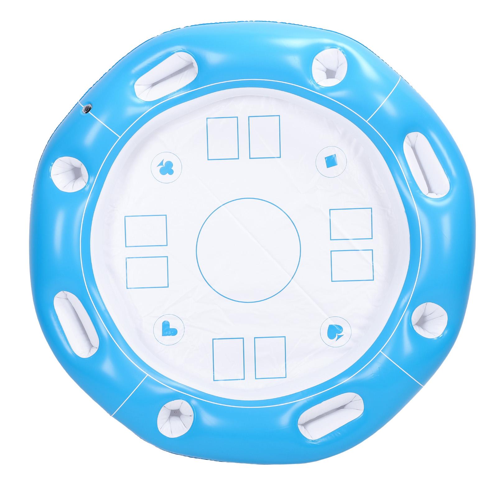 

Pool Floating Table Oversized Round Card Games Inflatable Tray for Indoor Outdoor Beach Summer Parties