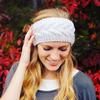 European American Handmade Elastic Yarn Women's Headband Autumn Winter Warm Hair Accessories Ear Protection Twist Knitted Design