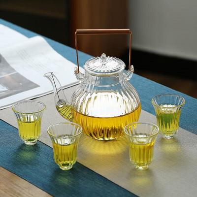 Chrysanthemum Petal Glass Teapot Set