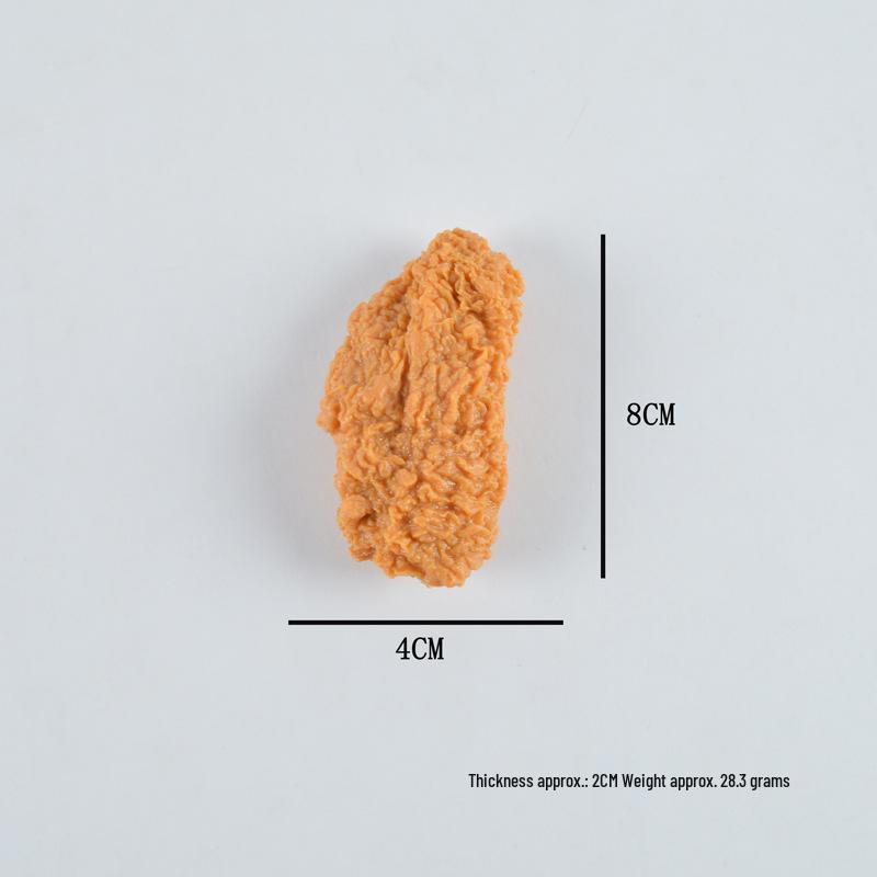 PVC Fake Food Keychain: Fried Chicken, Wings, Fries, Popcorn Chicken Pendant Model