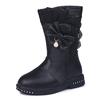 Children's Cotton Shoes Warm Boots Girls Autumn and Winter High Leather Boots