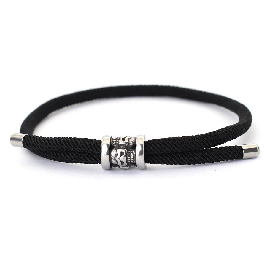 Simple Fashion Stainless Steel Adjustable Hand Rope Silver Color Jewelry Men and Women Hand Jewelry Gift Party Jewelry