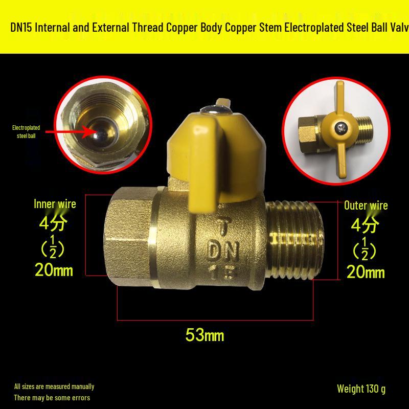 Copper Ball Valve DN15, DN20, DN25, DN32 Radiator Tap Switch