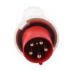 Industrial Socket CEE Aviation Connector IP67 Waterproof 5PIN 63A 220‑415V Red for Outdoor