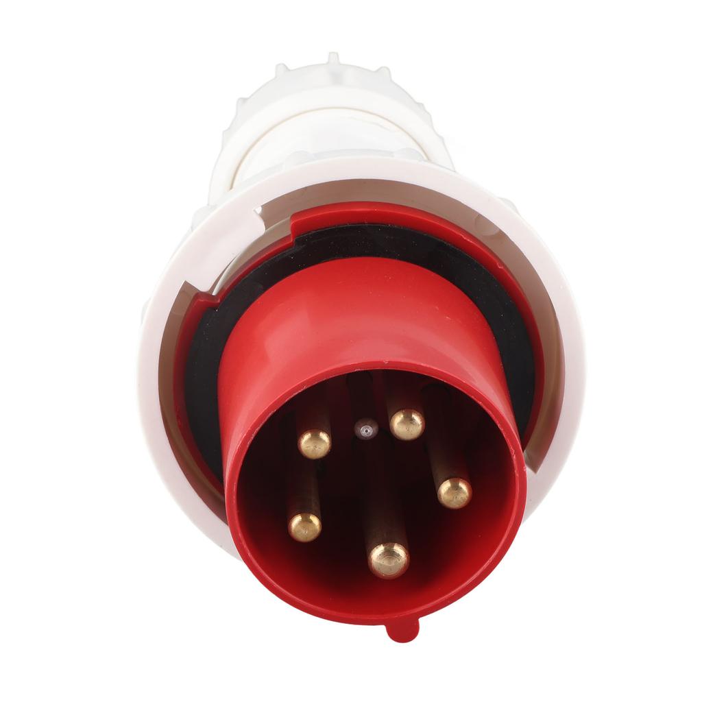 Industrial Socket CEE Aviation Connector IP67 Waterproof 5PIN 63A 220‑415V Red for Outdoor