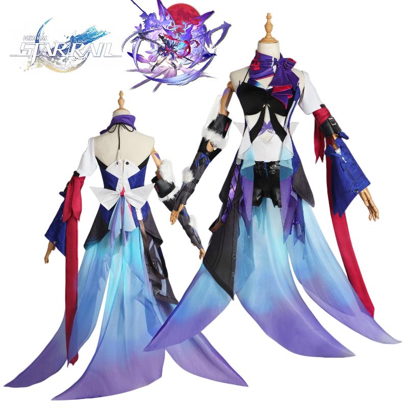 Rail Star Honkai Seele Cosplay Costume Full Suit Set Halloween Party Game Props