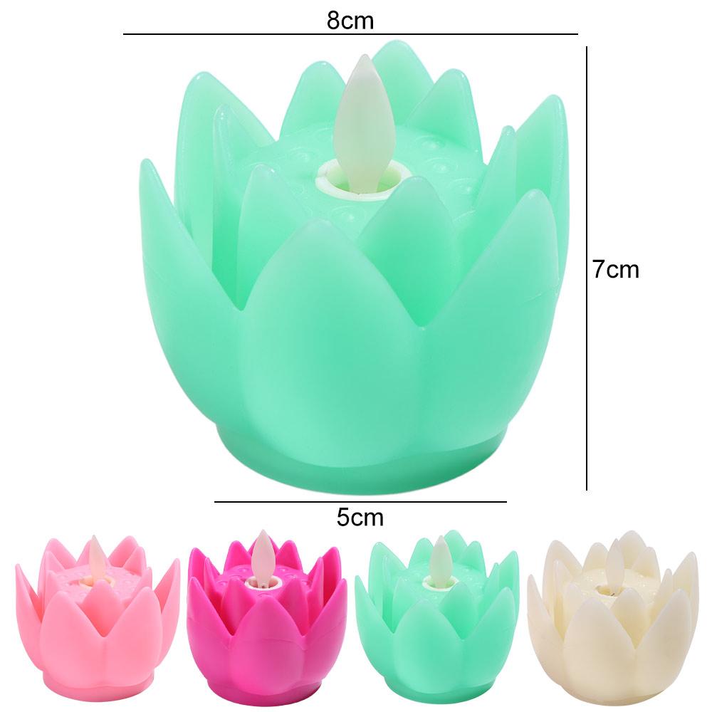 Plastic Lotus Lamp Creative Electronic Candle Lamp LED Night Light  Child Holiday Gift