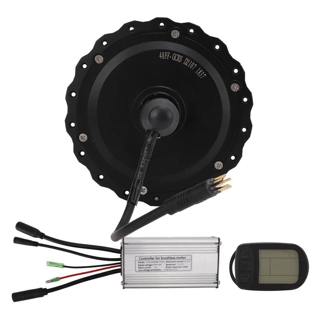 48V 500W Nabenmotor Kit Wasserdichter Stecker Elektrisches Fahrrad Umrüstkit mit Controller für Schneefahrrad