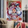 Tokyo Mew Mew Anime Colorful Tapestry Wall Hanging Hippie Flower Wall Carpets Dorm Decor Wall Art Decor