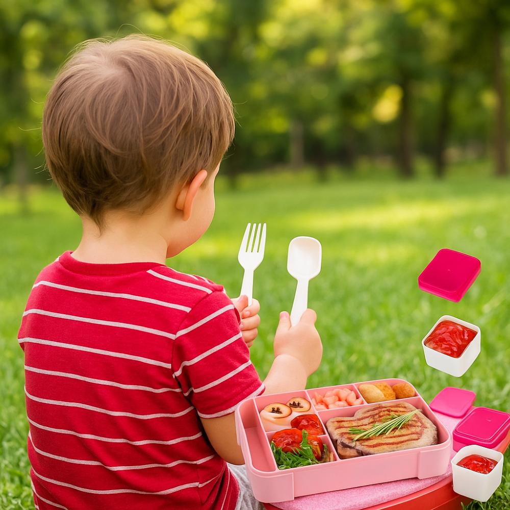 

Leakproof Student Bento Box Large Capacity Food Container Microwave Oven Lunch Box School темно-синього кольору