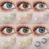 New 1pair Colored Contact Lenses for Eyes Brown Contacts Lenses Fashion Blue Eyes Lenses Yearly Korean Gray Contacts