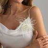 Accessoire Broche de Mariage Épingle pour Femme avec Design Plumeux Léger