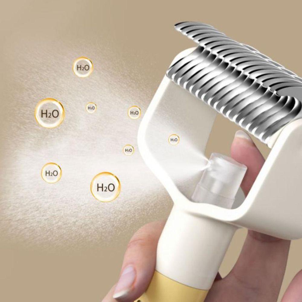Stainless Steel Pet Dematting Comb Anti-tangle Widened Cutters Pet Hair Thinning Brush with Sprayer Comfortable Grip