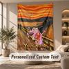 Tapestry Custom Name Text, Wall Hanging Tapestry Home Room DecorCourage the Cowardly Dog