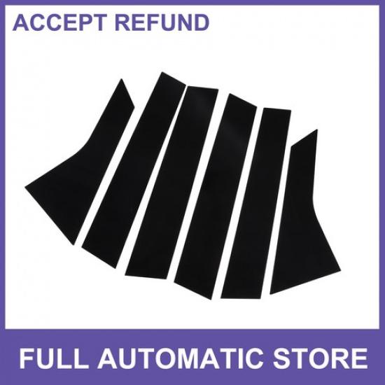6 Pcs auto Pillar Window Trim Cover for Honda Accord Sedan 2018- Black