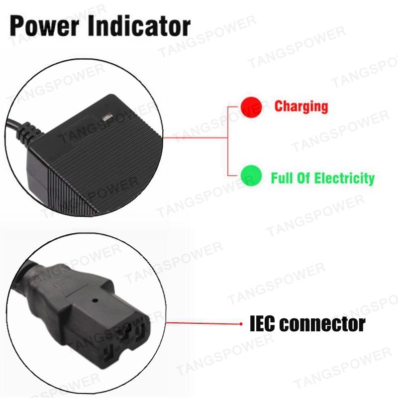 25.2V 5A Lithium Battery Charger For 6Series 21.6V Li-ion Battery Pack 150W High Power Charger DC 5.5*2.1mm Connector With Fan