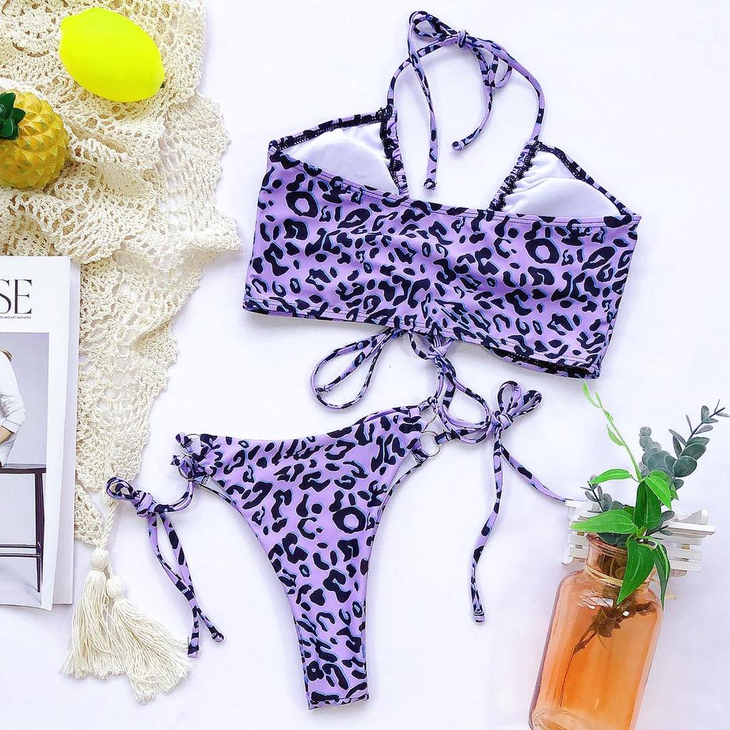 2020 Leopard Print Split Bikini Women's Swimsuit