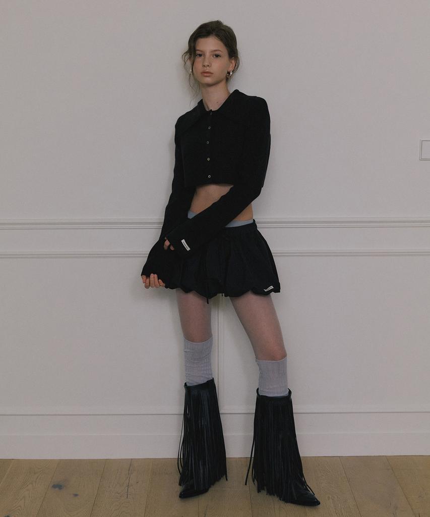 Obeodyupeulleeo Balloon Micro Mini Skirt_Black
