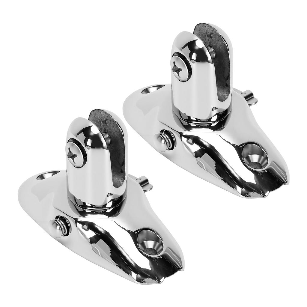 2PCS Boat Bimini Top Swivel Hinge Stainless Steel Bimini Top Hardware Deck Side Mount Quick Release Hinge