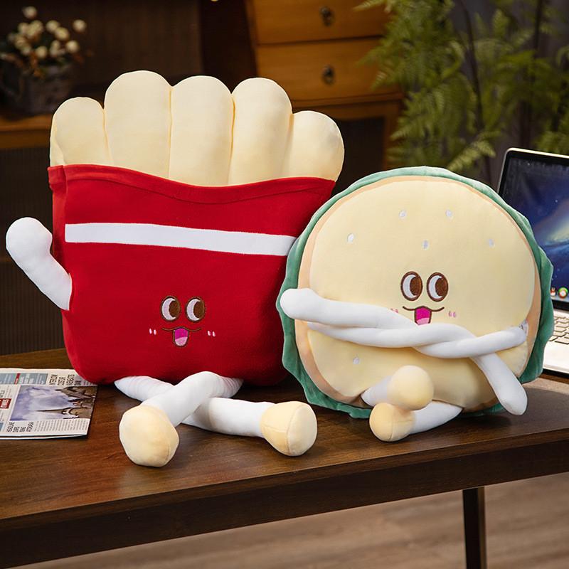 Fries Hamburg French Plush Toy Cartoon Gourmet Stuffed Doll Gift Decoration
