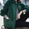 Autumn Women's Casual Thin Hooded Stitching Down Jacket