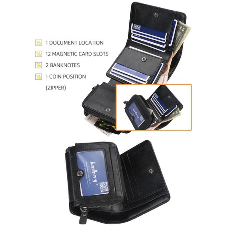 ארנק לגברים Bifold ארנק אלגנטי דק כולל מחזיק כרטיס אשראי חלון מזהה