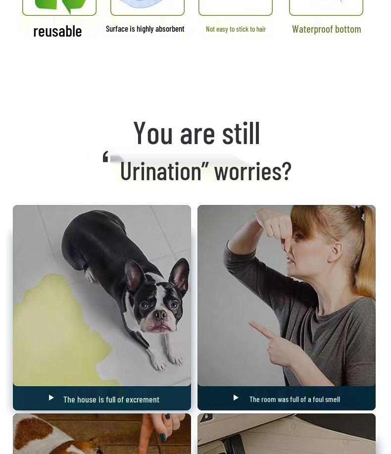 Washable Non-Slip Pet Urine Pad: Absorbent, Quick-Dry, Reusable Dog & Cat Training Diaper