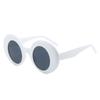 Retro Fashion Two Color Stitching Oval Women Sunglasses New Luxury Rough Edge Casual Trend Men Sun Glasses UV400