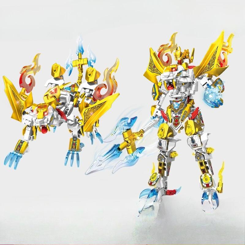 Senbao Building Block Compatible Deformation Mecha Assembly Model Children'S Intelligence Boy Unicorn Robot Toy