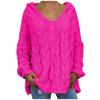 Women Fashion Loose Large Size Solid Color Hood Long Sleeves Sweater Tops