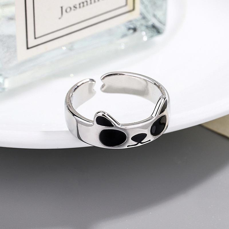 

Cute Panda Adjustable Cartoon Ring - Stylish Animal Fashion Accessory Open Adjustable