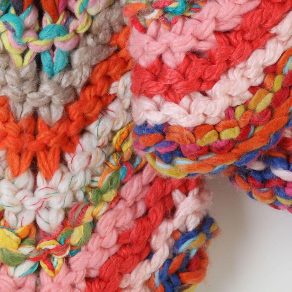 European-American Trendy Rainbow V-Neck Cable Knit Cardigan Sweater - Autumn & Winter Loose Fit for Women.