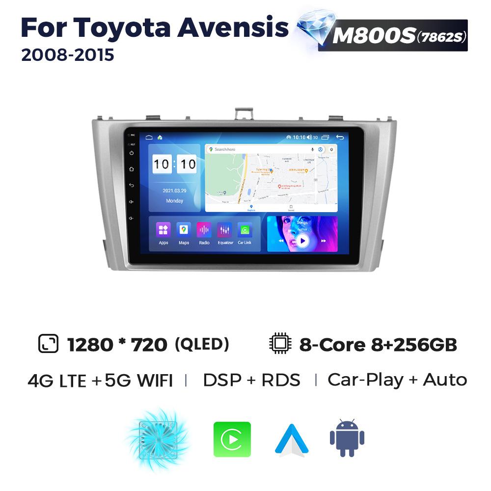 Navifly 2Din Android Car Radio Multimedia Video Player Dla Toyota Avensis T27 2009-2015 Nawigacja GPS Carplay 5G WIFI Jednostka główna