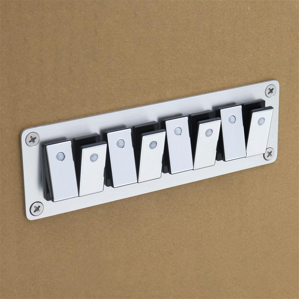 8 Rocker Switch Panel Switch Panel with LED Light For Boat Car