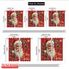 2pcs 2D Flat Printing Merry Christmas Curtains Merry Christmas Santa Claus_c Polyester Without Electricity Spring for Entryway