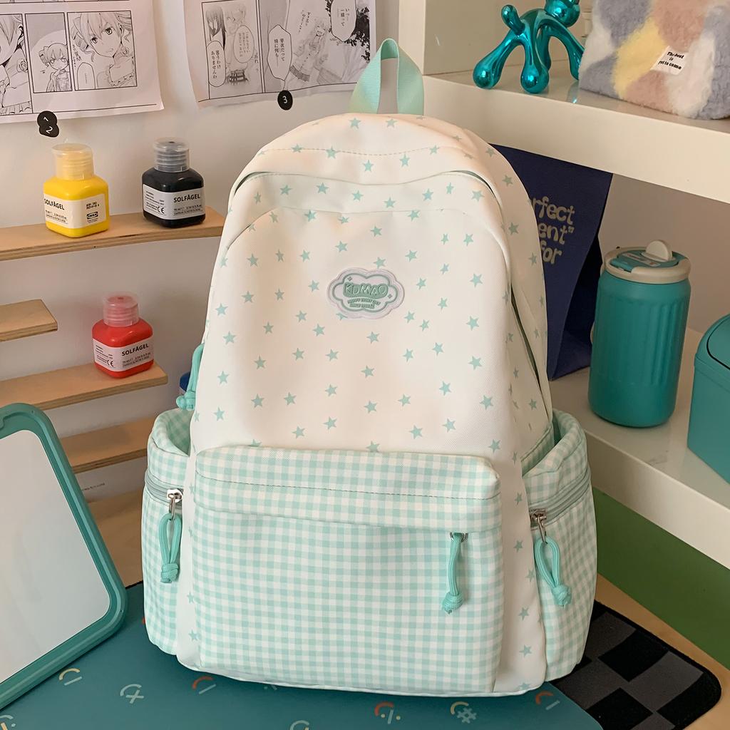Schoolbag star backpack female 1011 new small fresh backpack large capacity junior high school student schoolbag wholesale