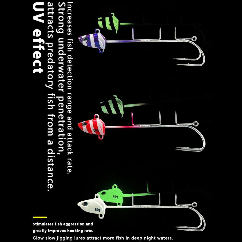 With Treble Hook Vertical Jigging Bait 60G-160G Weight Deep Sea Jig Bait Saltwater Jigging